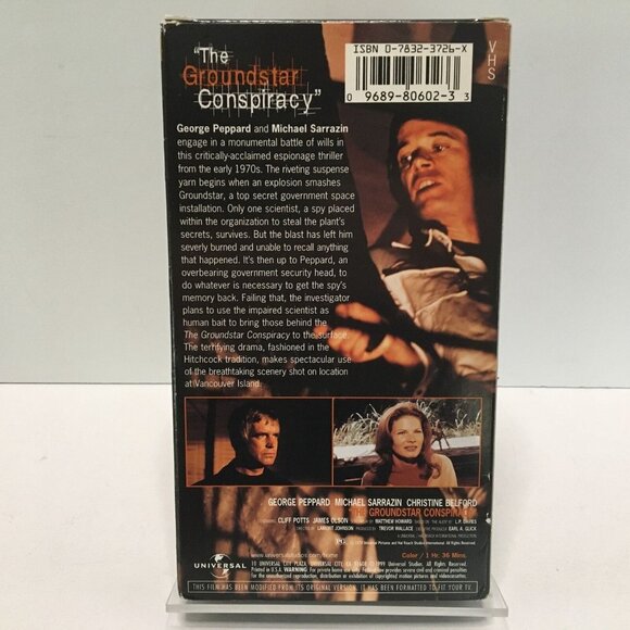 The Groundstar Conspiracy VHS 1999 Universal Collector's Choice George Peppard - Picture 3 of 9